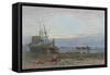 Shore Scene - Sunset-J. MacPherson-Framed Stretched Canvas