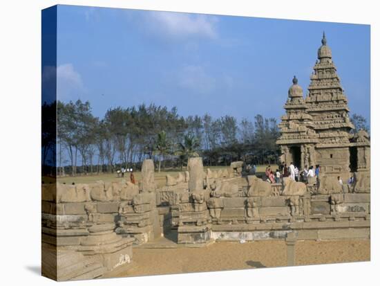 Shore Temple at Mahabalipuram, Unesco World Heritage Site, Chennai, Tamil Nadu, India-Occidor Ltd-Stretched Canvas