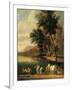 Shore with Figures and a Church-Peeter Adriaen (Bout Boudewijns) Frans-Framed Art Print