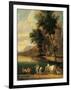 Shore with Figures and a Church-Peeter Adriaen (Bout Boudewijns) Frans-Framed Art Print