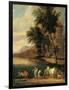 Shore with Figures and a Church-Peeter Adriaen (Bout Boudewijns) Frans-Framed Art Print