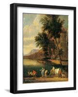 Shore with Figures and a Church-Peeter Adriaen (Bout Boudewijns) Frans-Framed Art Print