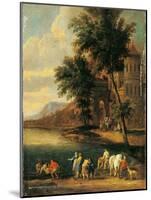 Shore with Figures and a Church-Peeter Adriaen (Bout Boudewijns) Frans-Mounted Art Print