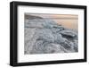 Shore with salt crystalized formation at dusk, The Dead Sea, Jordan, Middle East-Francesco Fanti-Framed Photographic Print