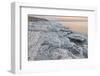 Shore with salt crystalized formation at dusk, The Dead Sea, Jordan, Middle East-Francesco Fanti-Framed Photographic Print