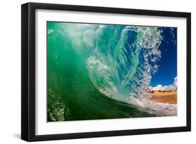 Shorebreak wave, Baja California Sur, Mexico-Mark A Johnson-Framed Photographic Print