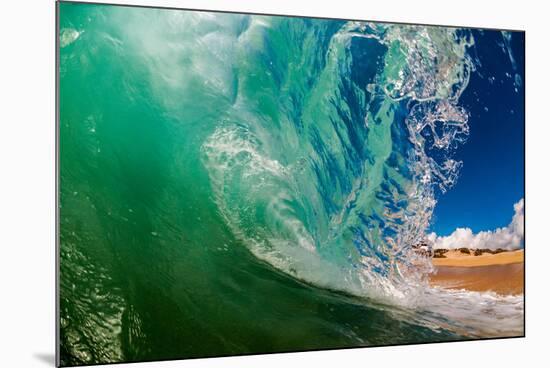 Shorebreak wave, Baja California Sur, Mexico-Mark A Johnson-Mounted Photographic Print