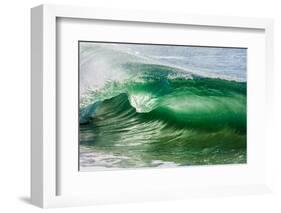 Shorebreak wave, Shelly Beach, Caloundra, Sunshine Coast, Queensland, Australia-Mark A Johnson-Framed Photographic Print