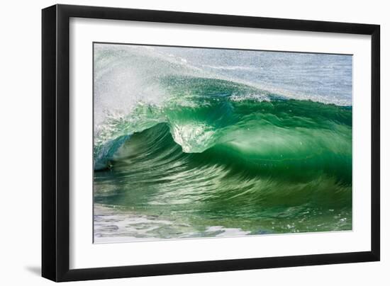 Shorebreak wave, Shelly Beach, Caloundra, Sunshine Coast, Queensland, Australia-Mark A Johnson-Framed Photographic Print