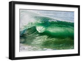 Shorebreak wave, Shelly Beach, Caloundra, Sunshine Coast, Queensland, Australia-Mark A Johnson-Framed Photographic Print