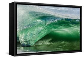Shorebreak wave, Shelly Beach, Caloundra, Sunshine Coast, Queensland, Australia-Mark A Johnson-Framed Stretched Canvas