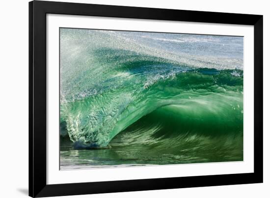 Shorebreak wave, Shelly Beach, Caloundra, Sunshine Coast, Queensland, Australia-Mark A Johnson-Framed Photographic Print