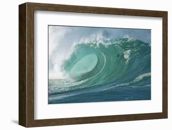 Shorebreak Waves in Waimea Bay-Rick Doyle-Framed Photographic Print