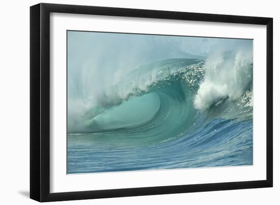 Shorebreak Waves in Waimea Bay-Rick Doyle-Framed Photographic Print