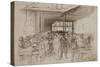 ‘Shoreditch, Penny Dinner at the Australian Meat Company, C.1860-null-Stretched Canvas