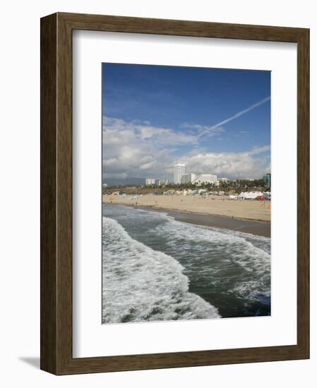 Shorefront from Santa Monica Pier, Santa Monica, Los Angeles, California-Walter Bibikow-Framed Photographic Print