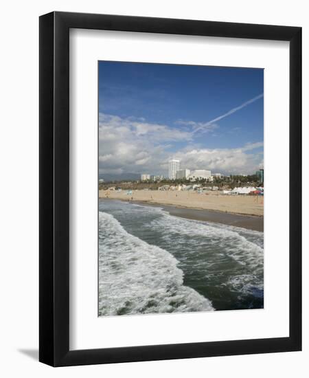 Shorefront from Santa Monica Pier, Santa Monica, Los Angeles, California-Walter Bibikow-Framed Photographic Print