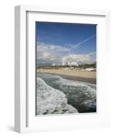 Shorefront from Santa Monica Pier, Santa Monica, Los Angeles, California-Walter Bibikow-Framed Photographic Print