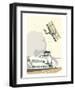 Shoreham Airport Blank - Dave Thompson Contemporary Travel Print-Dave Thompson-Framed Art Print