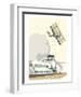 Shoreham Airport Blank - Dave Thompson Contemporary Travel Print-Dave Thompson-Framed Art Print