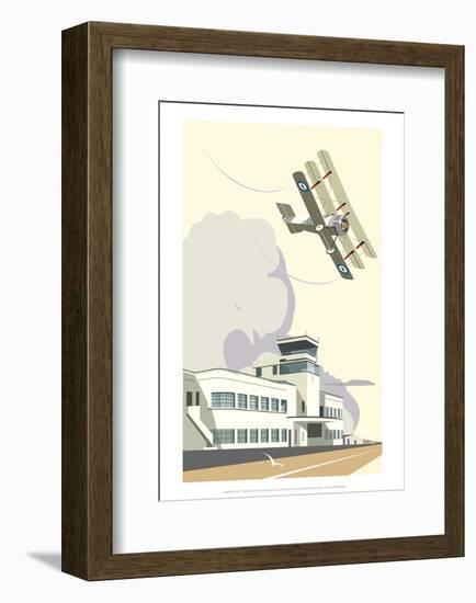 Shoreham Airport Blank - Dave Thompson Contemporary Travel Print-Dave Thompson-Framed Giclee Print