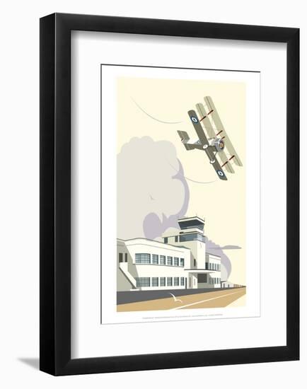 Shoreham Airport Blank - Dave Thompson Contemporary Travel Print-Dave Thompson-Framed Giclee Print