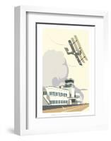 Shoreham Airport Blank - Dave Thompson Contemporary Travel Print-Dave Thompson-Framed Giclee Print