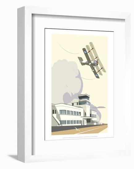 Shoreham Airport Blank - Dave Thompson Contemporary Travel Print-Dave Thompson-Framed Giclee Print