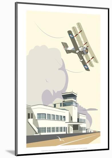 Shoreham Airport Blank - Dave Thompson Contemporary Travel Print-Dave Thompson-Mounted Giclee Print