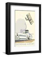 Shoreham Airport - Dave Thompson Contemporary Travel Print-Dave Thompson-Framed Giclee Print
