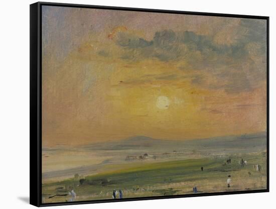 Shoreham Bay, Evening Sunset-John Constable-Framed Stretched Canvas