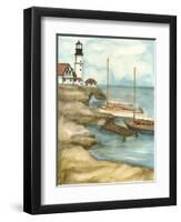 Shoreline Dock I-Jennifer Goldberger-Framed Art Print