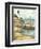 Shoreline Dock I-Jennifer Goldberger-Framed Art Print