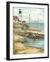 Shoreline Dock I-Jennifer Goldberger-Framed Art Print