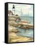 Shoreline Dock I-Jennifer Goldberger-Framed Stretched Canvas