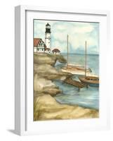 Shoreline Dock I-Jennifer Goldberger-Framed Art Print