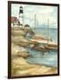 Shoreline Dock I-Jennifer Goldberger-Framed Art Print