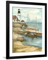 Shoreline Dock I-Jennifer Goldberger-Framed Art Print