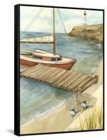 Shoreline Dock II-Jennifer Goldberger-Framed Stretched Canvas