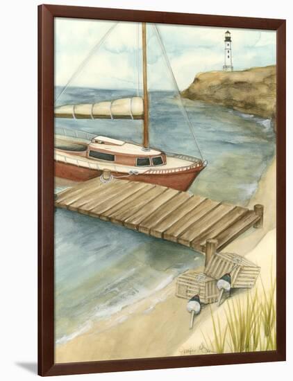 Shoreline Dock II-Jennifer Goldberger-Framed Art Print