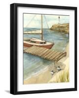 Shoreline Dock II-Jennifer Goldberger-Framed Art Print