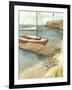 Shoreline Dock II-Jennifer Goldberger-Framed Art Print