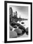 Shoreline, Lake Tahoe-null-Framed Art Print