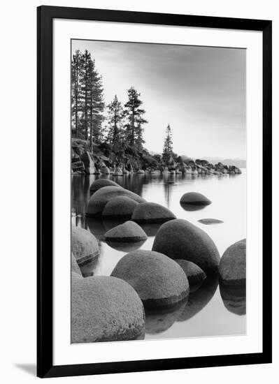 Shoreline, Lake Tahoe-null-Framed Art Print