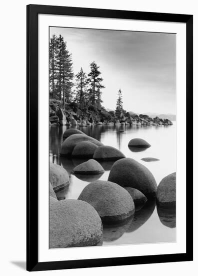 Shoreline, Lake Tahoe-null-Framed Art Print