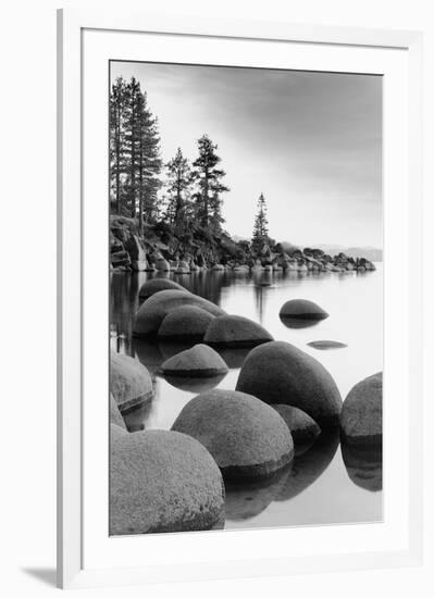 Shoreline, Lake Tahoe-null-Framed Art Print