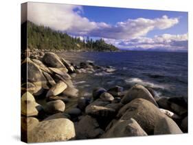 Shoreline of Boulders, Lake Tahoe, California, USA-Adam Jones-Stretched Canvas