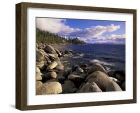 Shoreline of Boulders, Lake Tahoe, California, USA-Adam Jones-Framed Premium Photographic Print