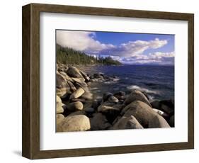 Shoreline of Boulders, Lake Tahoe, California, USA-Adam Jones-Framed Photographic Print