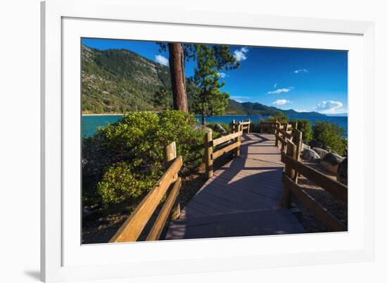 Shoreline path at Sand Harbor State Park, Lake Tahoe, Nevada, USA-Russ Bishop-Framed Premium Photographic Print